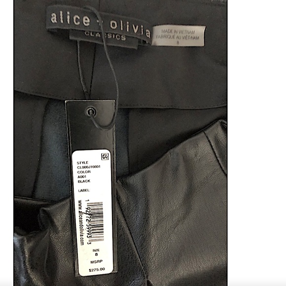 Alice + Olivia STEFFIE VEGAN LEATHER SHORT - Picture 8 of 13
